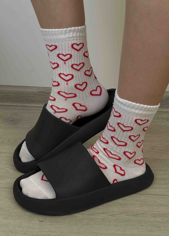 Белые набор хлопкових носков коллекции «пакунок» VIDCHUY рисунки (316157466)