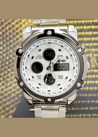 1389SI Silver-Black-Silver кварцевый сasual Skmei (324088756)