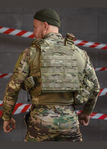 Тактична плитоноска з підсумками Tetrazion мультикам No Brand (317900591)