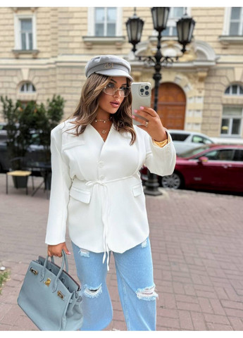 Жіночий піджак oversize з поясом-стрічкою Vakko (361021795)