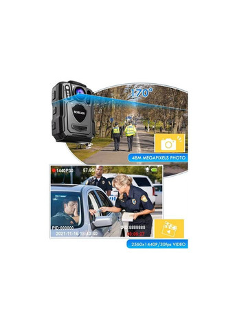 Профессиональная нагрудная камера M5 со 128 ГБ памяти Boblov (345745935)