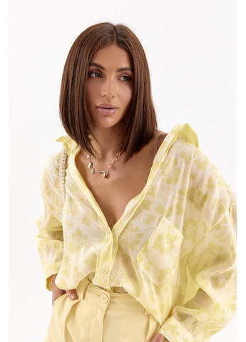 Бавовняна сорочка з квітковим принтом Lurex Рубашка (370379895)