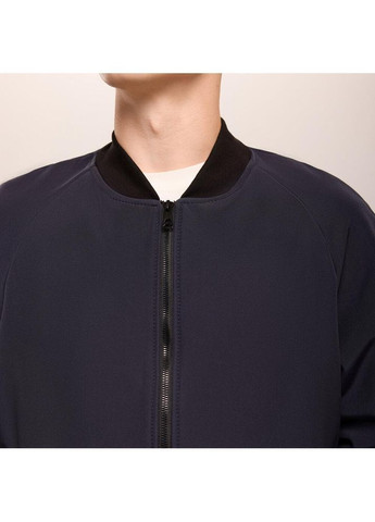 Стильний чоловічий бомбер водонепроникний синій весна/осінь на блискавці (364989605)