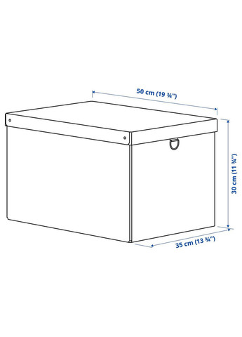 Контейнер с крышкой ИКЕА NIMM 35х50х30 см Серые точки (40595999) IKEA (298966584)