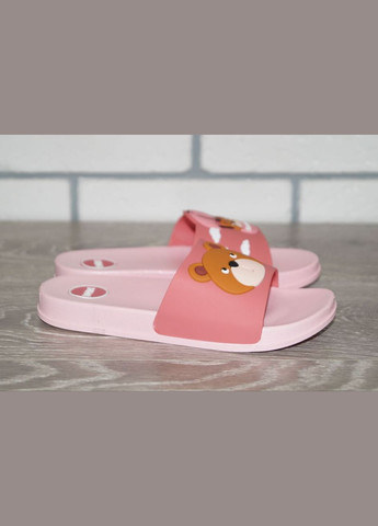Шльопанці для дівчинки з ведмедиком рожеві No Brand shiang (289123073)