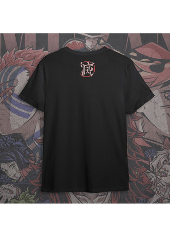 Чорна футболка з принтом клинок розсікаючий демонів - музан 2 No Brand