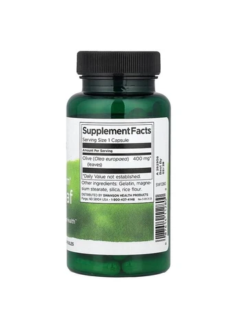 Листя оливи Olive Leaf Extract 400 mg Full Spectrum, 60 капсул Swanson (397576276)