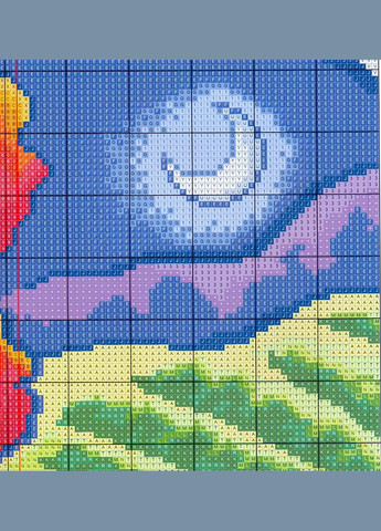 Набір для вишивання за нанесеною на канву схемою "Vase&fruit under the moon". AIDA 14CT printed 45*45 см Joy Sunday (313614201)