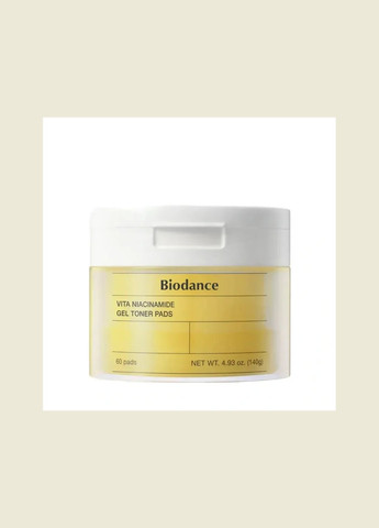 Тонер-пады гелевые увлажняющие для выравнивания тона 60 шт. Vita Niacinamide Gel Toner Pad Biodance (333024012)