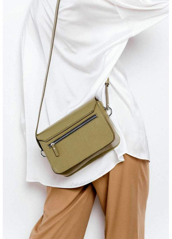 Жіноча шкіряна міні сумка Moment оливкова The Wings (348359044)