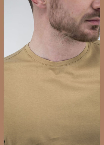 Бежева чоловіча літня футболка casual з круглим вирізом – 6 кольорів (, ), 36579 Buke