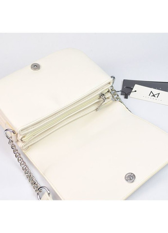 Сумка клатч крос боді жіноча біла маленька молодіжна через плече на три відділення Alex&Mia (354182783)