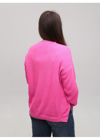 Розовый демисезонный свитер женский тонкий розовый прямой пуловер Karon Пряма