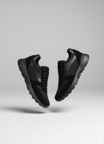 Черные летние кроссовки мужские из натуральной замши и сетки Zlett 6238