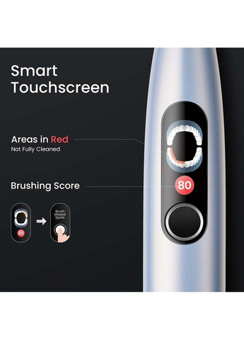 Електрична зубна щітка X Plus Pro Digital Silver (6970810556179) Oclean (370607830)