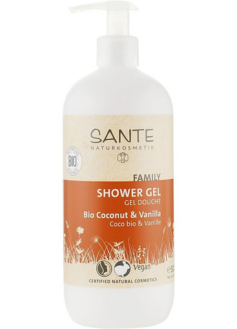 Гель для душу Family Shower Gel Coconut & Vanilla 500ml (49855-68845) Sante (368634799)