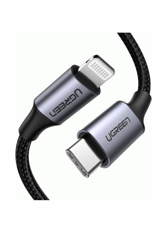 Кабель US304 USBC для освещения M/M Cable Aluminum Shell Braided 1m (Black) (UGR-60759) Ugreen (300680730)