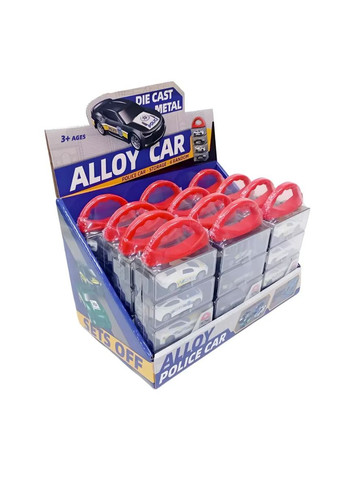 Іграшка набір машин легкових поліція металевих 4 штуки 485-2A Ціна за бокс 12 штук No Brand (362429039)