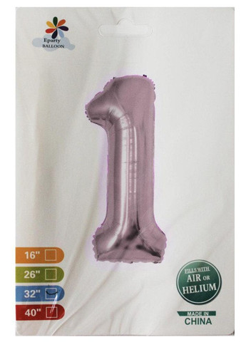 Фольгована кулька Цифра 1, рожеве золото, 76 см No Brand (302313361)