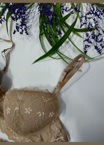 Бежевый балконет роскошный с кружевами бюстгальтер love chantal Love and Bra полиамид