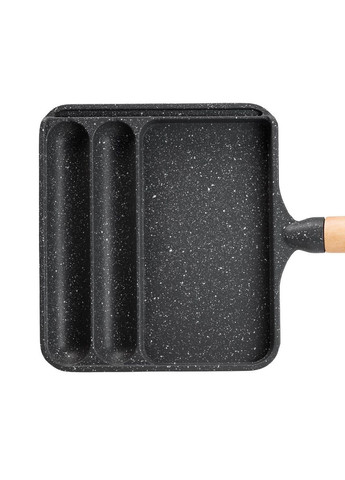 Сковорода прямокутна на 3 секції з антипригарним покриттям сіра HP39572C Jooki (358706274)