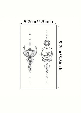 Набір дитячих тимчасових тату "Чорні міні №2" black-tattoo-mini-set-2-3, 30 штук по 9,5*5,5 см Fresh Tattoo (316270521)