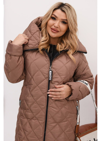 Светло-коричневая зимняя ✨женское теплое зимнее пальто с капюшоном из плащевки канада замеры в описании✨ куртка-пальто Vione