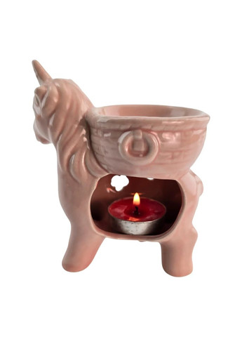 Аромалампа керамическая розовая "Единорог" (11х11х6,5 см) No Brand (365875565)