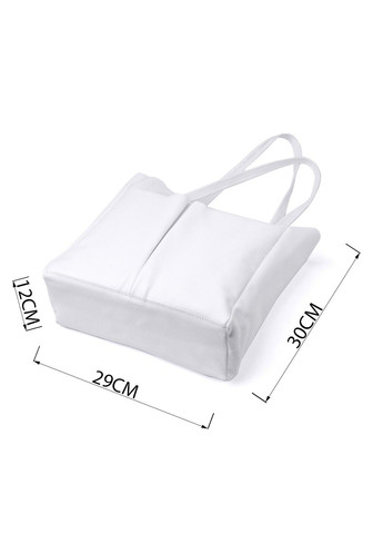 Практична сумка-шоппер із натуральної шкіри 22844 Біла Shvigel (313102113)