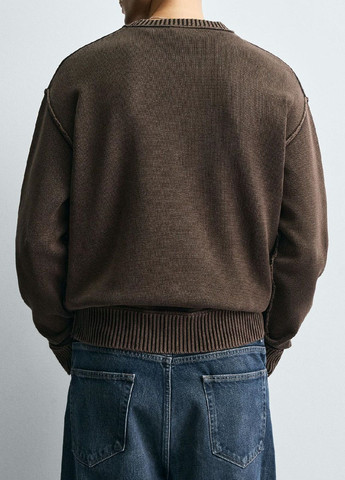 Коричневый зимний свитер Zara