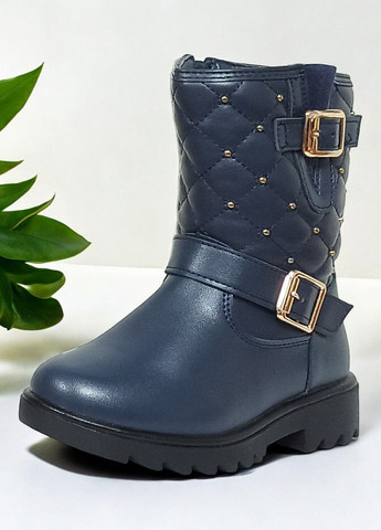 Черевики зимові для дівчинки на овчині К33 сині Clibee (298876766)