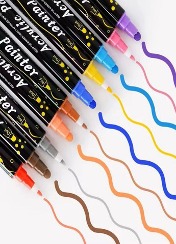 Набор акриловых маркеров 36 цветов для рисования, декора и творчества No Brand (352192383)