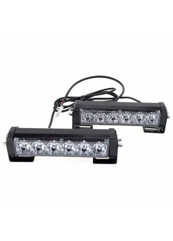 Яскраві світлодіодні автомобільні стробоскопи БІЛІ-БІЛІ, Проблискові маячки, поліцейські мигалки (2 LED) ABS (360949425)