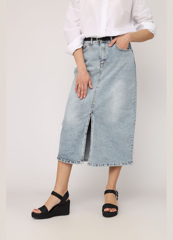 Синяя юбка трапеция, женская цвет синий цб-00272494 Yuki