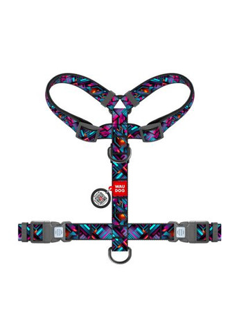 Шлея для собак Nylon анатомічна H-подібна з QR-паспортом "Нескінченні світи" пластиковий фастекс, M (344-4058) WAUDOG Nylon анатомічна H-подібна з QR-паспортом "Нескінч (366698339)