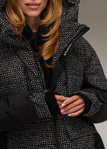 Черно-белый Пуховик Yimosis