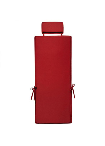 Матрас для садового кресла, лежака 120х50х4 см красный с подголовником No Brand (331770639)