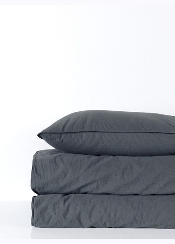 Комплект постельного белья Stonewash Dark Gray семейный 160х220 см темно (92669505) SoundSleep (307510718)