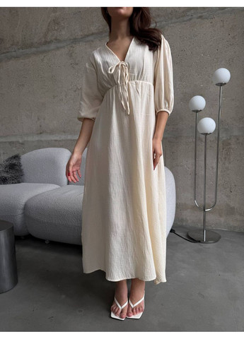 Світло-бежева святковий сукня Vione однотонна