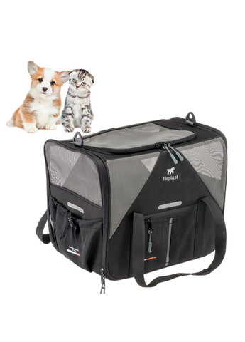Сумка-переноска для маленьких собак і кішок Voyager Carrier (Ферпласт Вояжєр Кар'єр) 45 x 30 x h 33 см - 350, Чорний Ferplast (334725864)