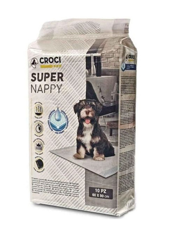Пелюшки для собак Super Nappy 90 х 60 см 10 шт. 8023222012080 Croci (266274381)