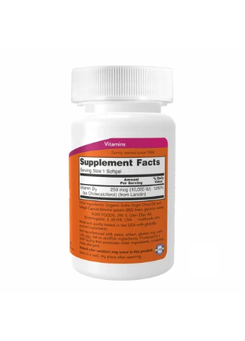 VIT D-3 10,000 IU - 120 sgels Now Foods (392265023)