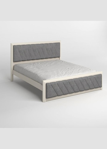 Односпальная деревянная кровать Барселона Б6 (S0505Y30R)/Аляска 93 (Серый) 90х190 см (MBG-14450) Mebigrand (366086034)