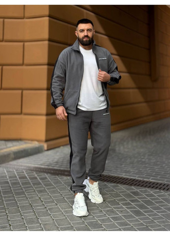Теплий чоловічий костюм на змiйцi з флiсу графiтового кольору 35731 Fashion (366571202)