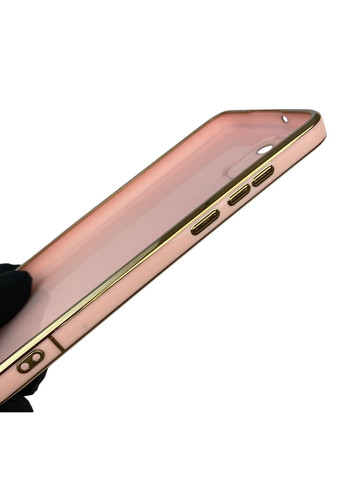 Чехол для Galaxy A03 SM-A035F с кольцом-подставкой с золотой окантовкой на самсунг а03 пудровый gs1 Samsung (366230981)