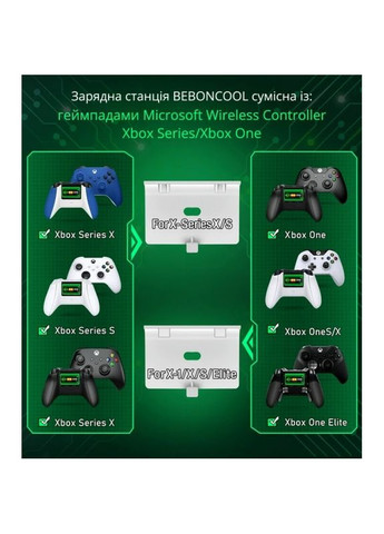 Зарядная станция и аккумуляторы для Xbox One, Xbox Series X|S Q227-BBC white BEBONCOOL (294983678)
