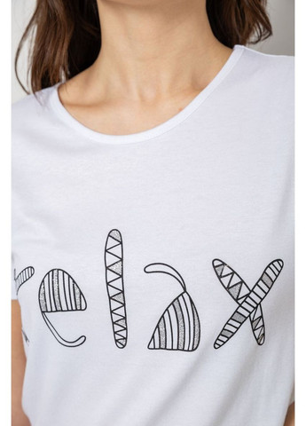 Футболка жіноча з принтом, колір пудровий, 244R610 Ager - (318529677)