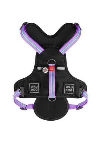 Шлей для собак Nylon безопасен с QR паспортом L фиолетовый (52509) WAUDOG Nylon безпечна з QR паспортом L фіолетова (366487333)
