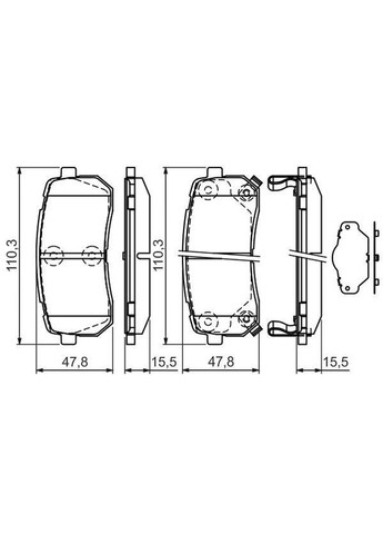 Гальмівні колодки дискові Bosch (390280764)
