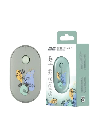 Мышь (-MF300WFLORAGN) 2E MF300 FLORADILL Silent Wireless/Bluetooth Green (399994803)